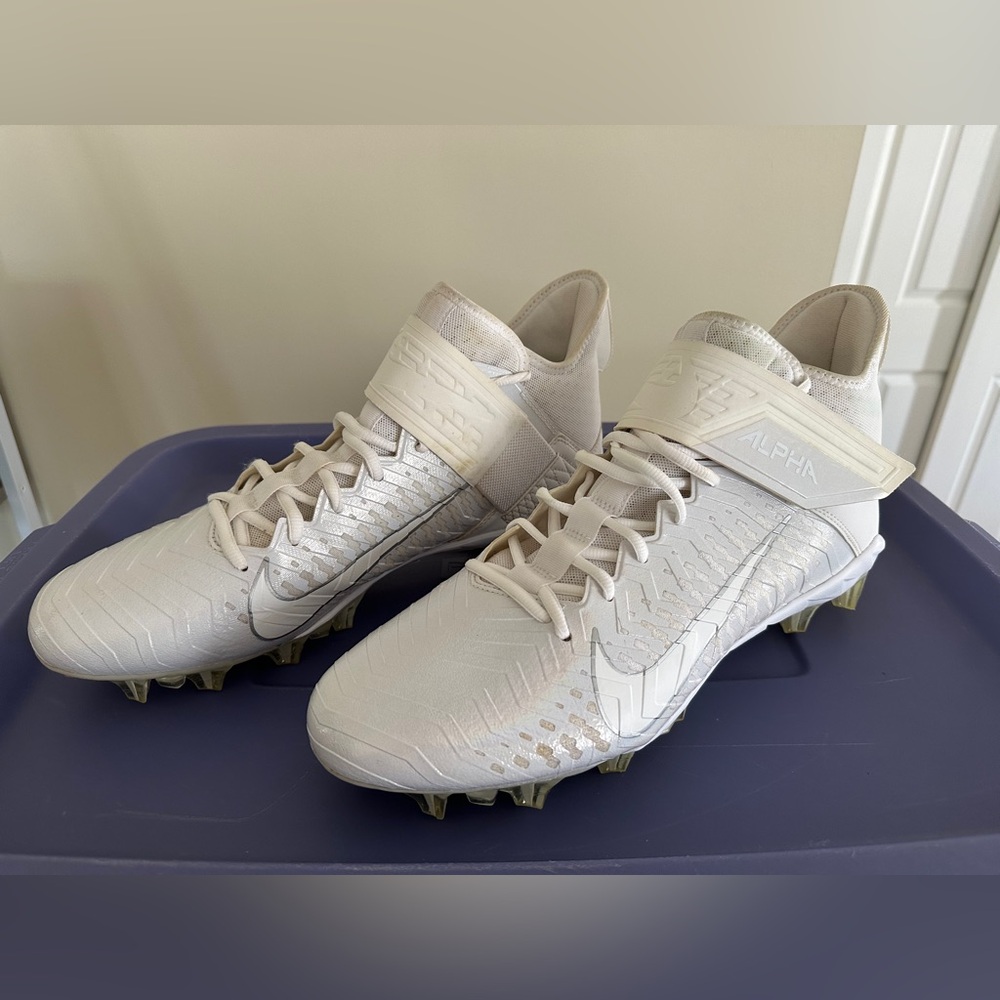 Nike Alpha Menace Pro 2 Mid White Iridescent AQ3209-109 Men's Size 13 - Picture 2 of 8